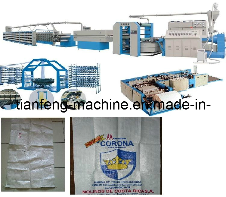 Polypropylene Woven PP Bag Sack Making Machine, Rice Raffia Bag, Cement Chemical Fertilizer Animal Feed Corn Sugar Maize Wheat Flour Bag Production Line